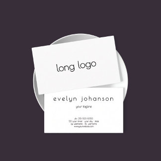Minimalistische bewerkbare lange Logo Visitekaartje