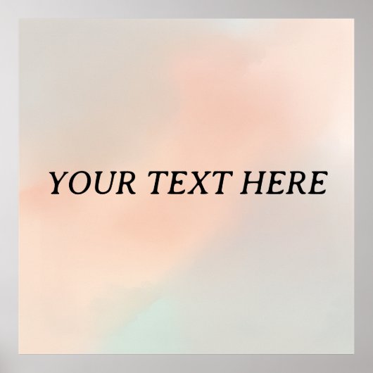 Minimalistische bewerkbare poster – serene pastelo (Voorkant)