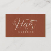 Minimalistische Biege Pattern Haarstylist QR-code Visitekaartje (Achterkant)