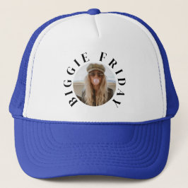 Minimalistische "Biggie Friday" Tekst en Aangepast Trucker Pet