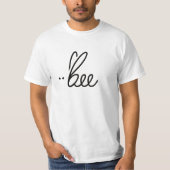 Minimalistische "bij" Logo met Elegant Script en B T-shirt (Voorkant)