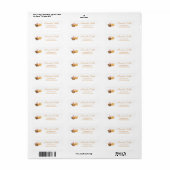 Minimalistische Bij Retouradres Etiket (Full Sheet)