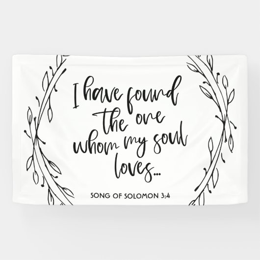 Minimalistische Bijbelprijslijst Song Solomon Wedd Spandoek (Horizontaal)