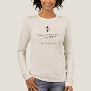 Minimalistische Bijbeltekst met kruis Tri-Blend Shirt
