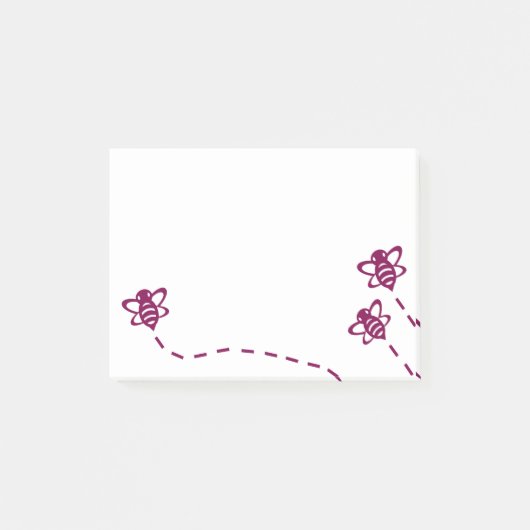 Minimalistische bijen sticky notes - dagelijks geb (Voorkant)