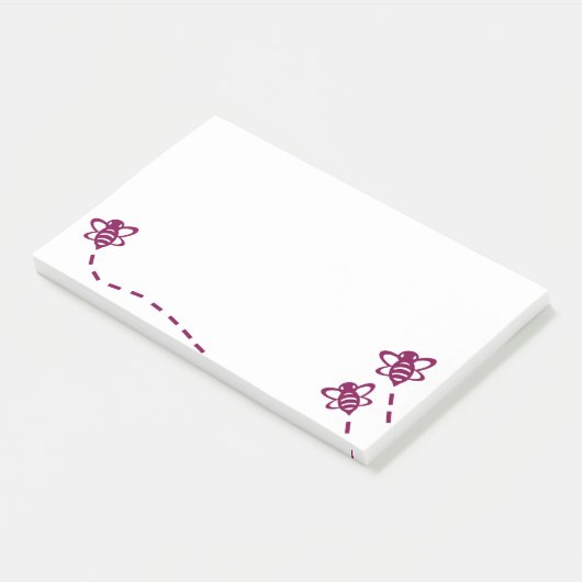 Minimalistische bijen sticky notes - dagelijks geb (Schuin)