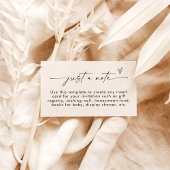 Minimalistische bijlagekaart | Gewoon een notitiek Informatiekaartje