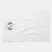 Minimalistische bijtende botanische monogram - Aan Theedoek (Horizontaal)