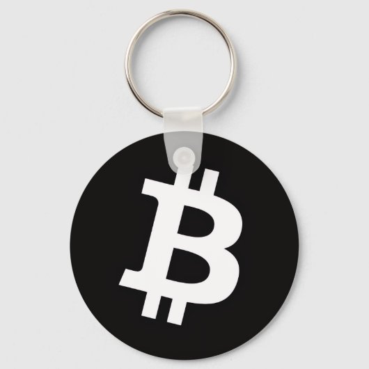 Minimalistische Bitcoin-sleutelhanger Sleutelhanger (Voorkant)