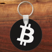 Minimalistische Bitcoin-sleutelhanger Sleutelhanger (Voorkant)