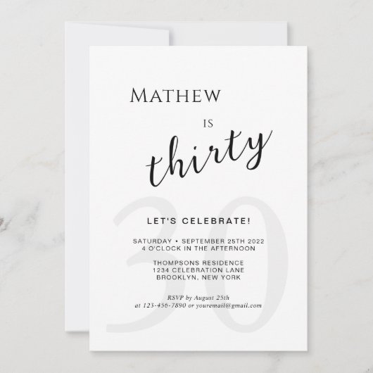 Minimalistische Black Age overlay script Volwassen Kaart (Voorkant)