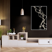 Minimalistische Black and Cream Moderne Abstracte  Poster