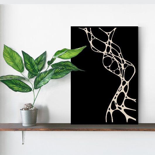 Minimalistische Black and Cream Moderne Abstracte  Poster