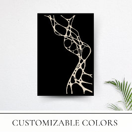 Minimalistische Black and Cream Moderne Abstracte Poster