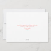 Minimalistische Black and Red Line Art Friendship  Feestdagenkaart (Achterkant)