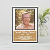 Minimalistische Black Border Gouden Naam Citaten U Programmakaart (Staand voorkant)