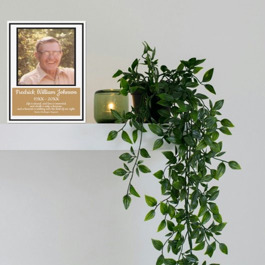 Minimalistische Black Border Gouden Naam Citaten U Programmakaart