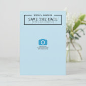 Minimalistische Black Border Photo Save the Date K (Staand voorkant)