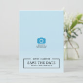 Minimalistische Black Border Photo Save the Date K (Staand voorkant)