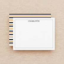 Minimalistische Black & Brown Stripes Classic Chic