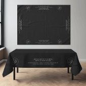 Minimalistische Black Business Logo-tafel met het  Tafelkleed