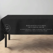Minimalistische Black Business Logo-tafel met het  Tafelkleed