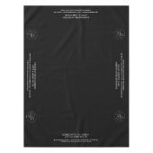 Minimalistische Black Business Logo-tafel met het  Tafelkleed (Voorkant)