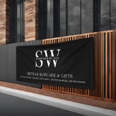 Minimalistische Black Business Pop Up Shop Achterg Spandoek