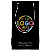 Minimalistische Black Corporate Business Logo Klein Cadeauzakje (Voorkant)