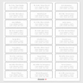 Minimalistische Black Guest Adresetiketten Sticker (Vel)