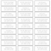 Minimalistische Black Guest Adresetiketten Sticker (Voorkant)