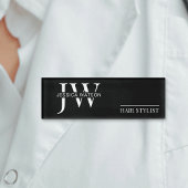 Minimalistische Black Haarstylist Beauty Salon Spa Naambadge