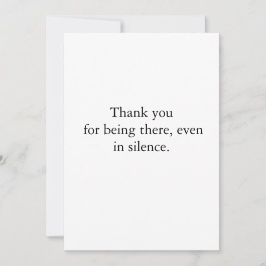 Minimalistische Black Leaf Sympathy Card Feestdagenkaart (Voorkant)