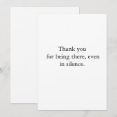 Minimalistische Black Leaf Sympathy Card Feestdagenkaart (Voorkant / Achterkant)