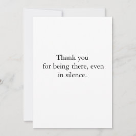 Minimalistische Black Leaf Sympathy Card Feestdagenkaart