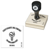 Minimalistische Black Line Logo voor Business Cons Rubberstempel (Gestempeld)