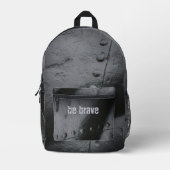 Minimalistische black metal klinknagels bedrukte rugzak (Voorkant)