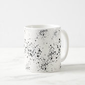 Minimalistische Black Paint Splatter Coffee Mok (Voorkant rechts)