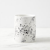 Minimalistische Black Paint Splatter Coffee Mok (Center)