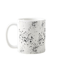 Minimalistische Black Paint Splatter Coffee Mok