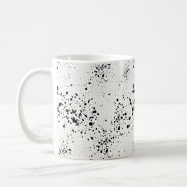 Minimalistische Black Paint Splatter Coffee Mok