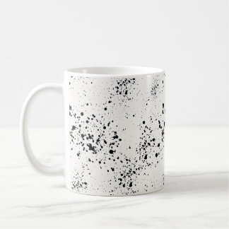 Minimalistische Black Paint Splatter Coffee Mok