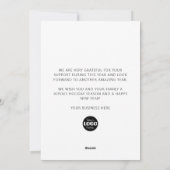 Minimalistische Black Pencil Snowman Business Kers Feestdagenkaart (Achterkant)