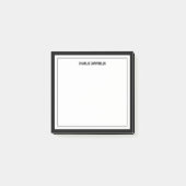 Minimalistische Black Two Borders Post-it® Notes (Voorkant)