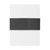 Minimalistische Black Velvet Texture Imitatie Uitnodigingen Wikkel (Achterkant Voorbeeld)