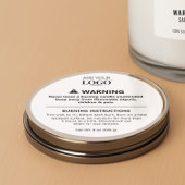 Minimalistische Black & White Candle Waarschuwing Ronde Sticker