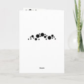Minimalistische Black & White Circle Kerst Kaart (Achterkant)