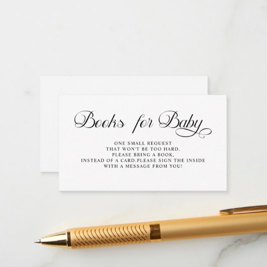 Minimalistische Black White Cloud Negen boeken voo Informatiekaartje (Voorkant / Achterkant in situ)