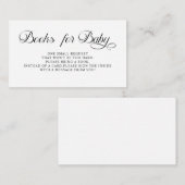 Minimalistische Black White Cloud Negen boeken voo Informatiekaartje (Voorkant / Achterkant)