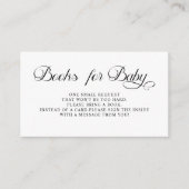 Minimalistische Black White Cloud Negen boeken voo Informatiekaartje (Voorkant)